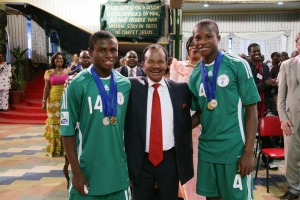 Frederick Chiluba With Sani Emmanuel And Ogenyi Onazi